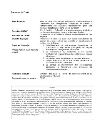 Document de Projet Titre du projet Mise en place d'approches ...