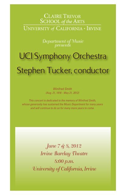 Symphony June book.indd - Music - University of California, Irvine