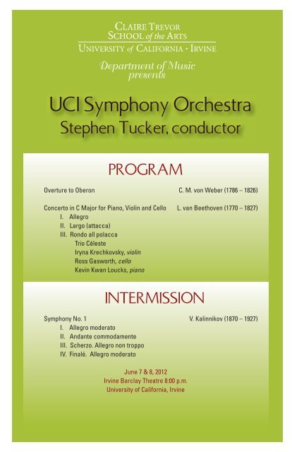 Symphony June book.indd - Music - University of California, Irvine