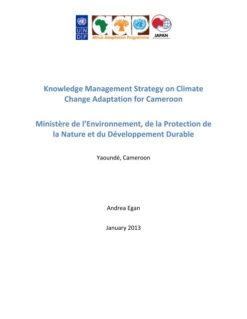 Knowledge Management Strategy on Climate Change Adaptation ...