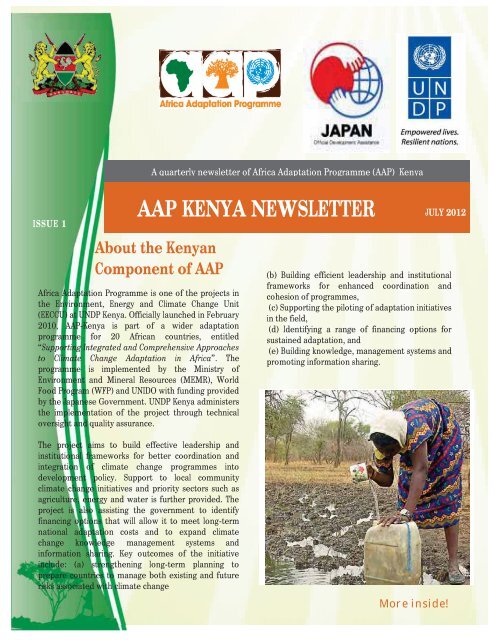 AAP Kenya Newsletter - Issue 1.pdf - Africa Adaptation Programme