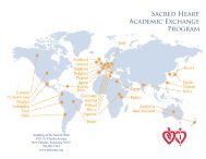 Sacred Heart Academic Exchange Program - Academy of the ...