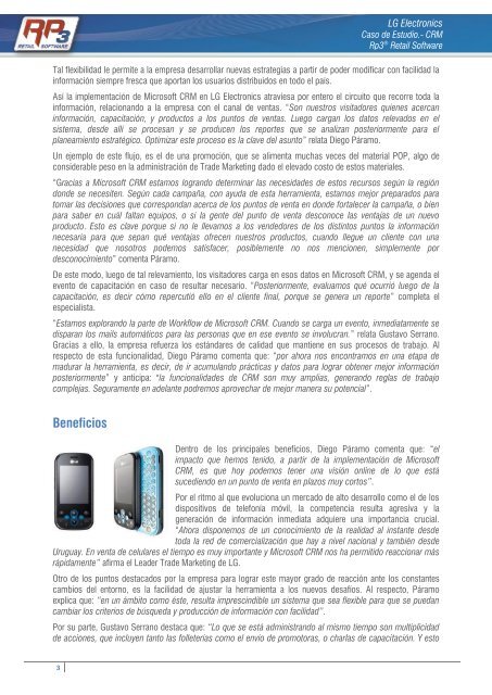 3. LG Electronics - RP3 Retail Software