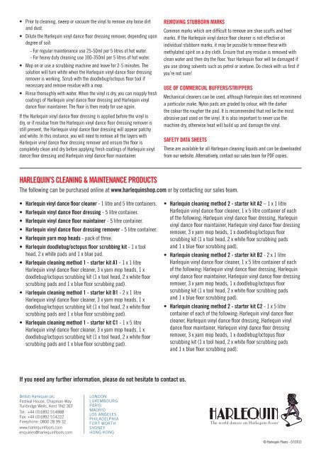 106154-Cleaning Care Guide v4.indd - Harlequin Floors