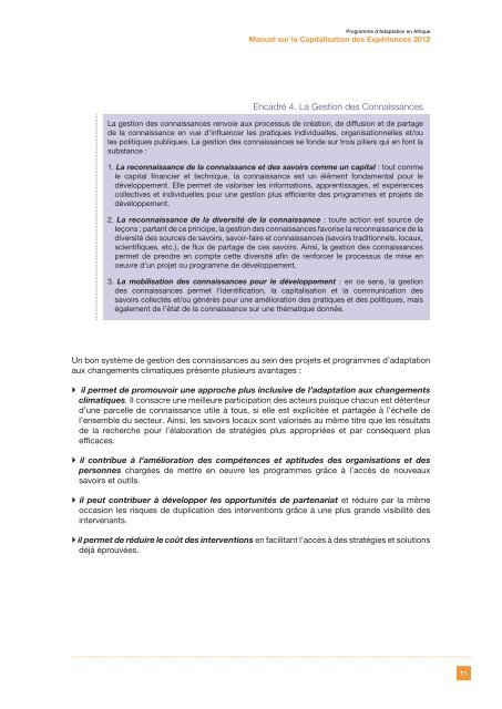 Manuel de Capitalisation des ExpÃ©riences 2012.pdf - Africa ...