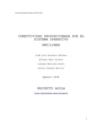 Conectividad proporcionada por el sistema operativo GNU/LinEx.