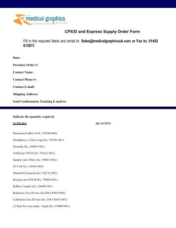supply order form