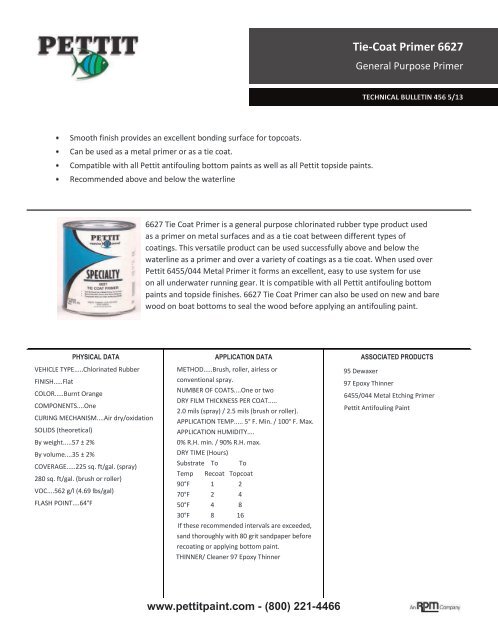 pettit 6627 tie coat primer