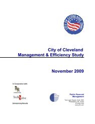 Man agem ment Cit t & Ef N ty of fficie Nove Clev ... - City of Cleveland