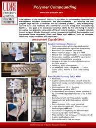 Download Polymer Compounding Brochure - University of Dayton ...