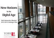 Strategic Plan - York University Libraries