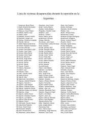 Lista de vÃ­ctimas desaparecidas durante la represiÃ³n en la Argentina