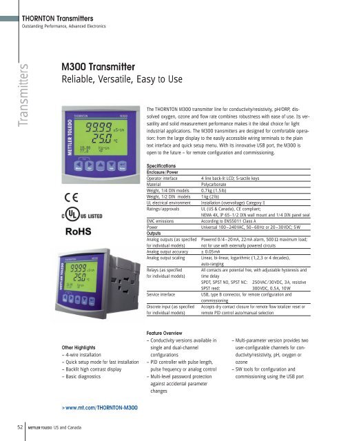 Thornton M300 Transmitter Vci Analytical Com