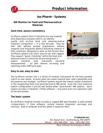 Iso-Pharm raw material monitoring - Vci-analytical.com