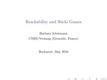 Reachability and Büchi Games - Rich Model Toolkit