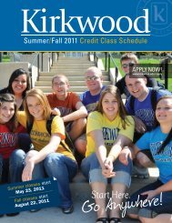 Summer/Fall 2011 Credit Class Schedule - Kirkwood Community ...