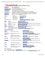 Google Advanced Operators (Cheat Sheet) - Google Guide