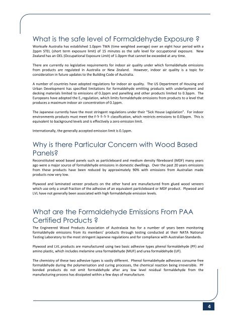 Formaldehyde Emissions - Engineered Wood Products Association ...