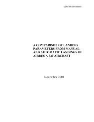 A COMPARISON OF LANDING PARAMETERS FROM MANUAL ...