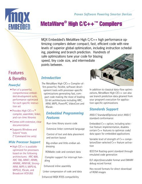 Metaware Highc Compiler F6003 1 Indd