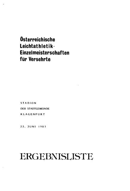 Ãsterr. Meisterschaft Leichtathletik - Ergebnislisten des ...