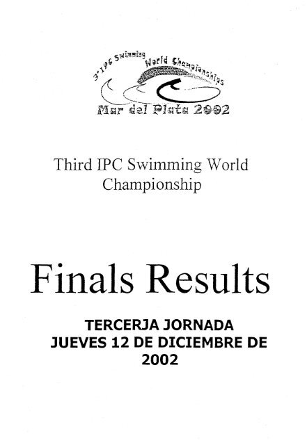 Third IPC Swimming World Championship