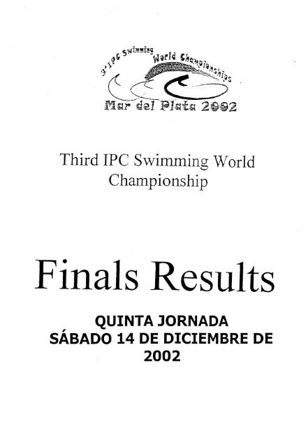 Third IPC Swimming World Championship