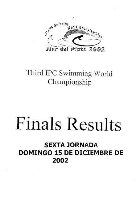 Third IPC Swimming World Championship