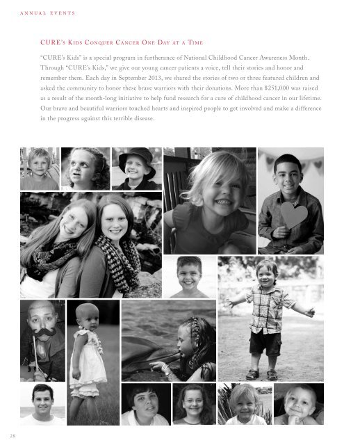 CURE Childhood Cancer Annual Report 2013-2014