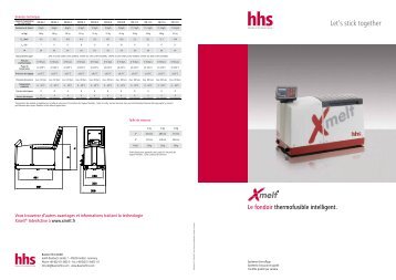 Le fondoir thermofusible intelligent. - Baumer hhs