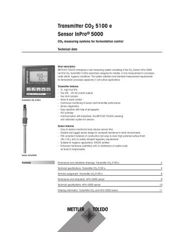 InPro 5000 technical data - Vci-analytical.com