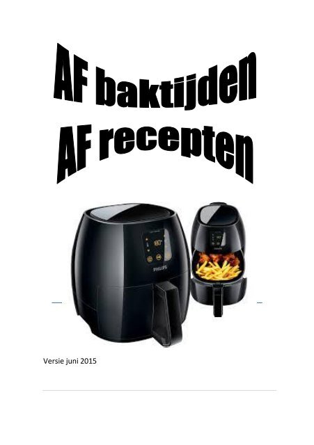 Baktijden en recepten juni 2015