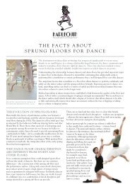 The facts about sprung floors for dance - Harlequin Floors