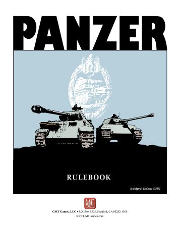 Panzer Rulebook - GMT Games