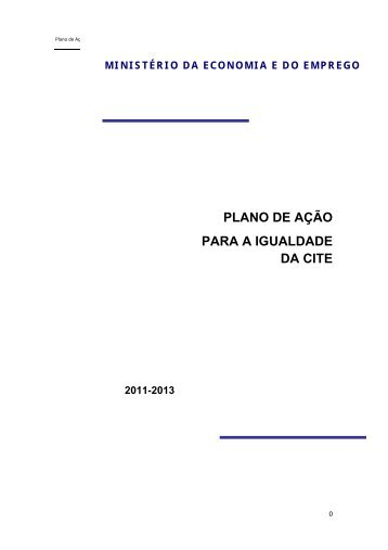 PLANO DE AÃÃO PARA A IGUALDADE DA CITE