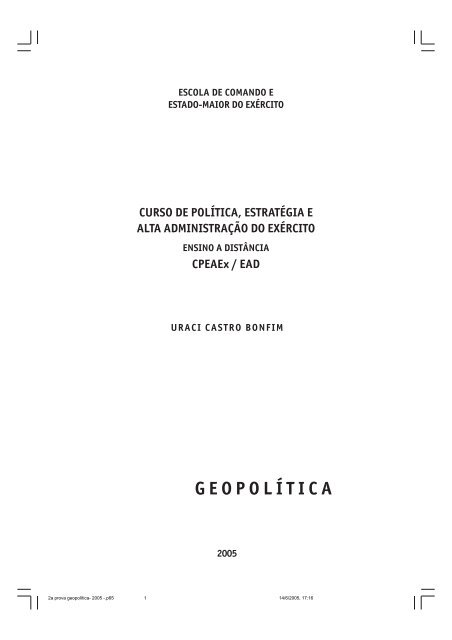 GEOPOLÍTICA - Portal de Ensino do Exército