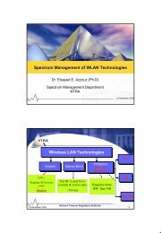 Spectrum Management of WLAN Technologies Wireless LAN ...