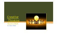 10 Barriers to Creative Thinking - St John's School and Community ...
