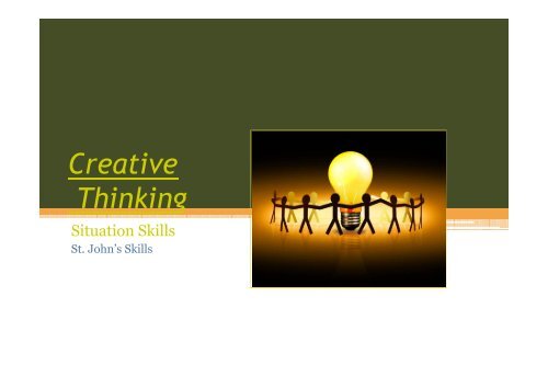 10 Barriers to Creative Thinking - St John's School and Community ...