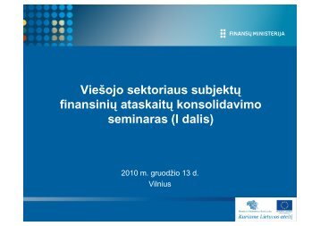 Įvadas - Finansų ministerija