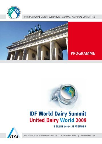 programme - IDF Germany - Verband der deutschen Milchwirtschaft ...