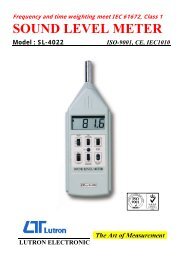 digital sound level meter - pH ELECTRONICA SA