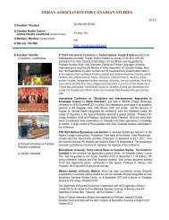 Indian Association for Canadian Studies Association indienne d ...