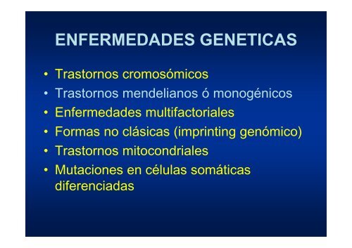 ENFERMEDADES GENETICAS - JosÃ© Mordoh