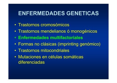 ENFERMEDADES GENETICAS - JosÃ© Mordoh