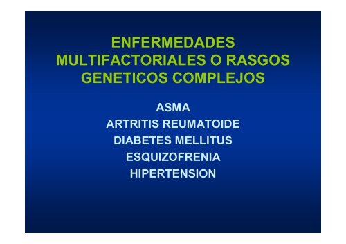 ENFERMEDADES GENETICAS - JosÃ© Mordoh