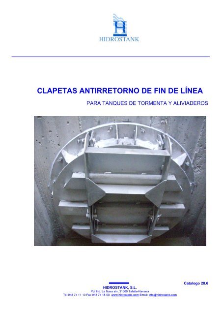 CLAPETAS ANTIRRETORNO DE FIN DE LÍNEA - Hidrostank