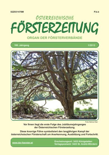 Ausgabe 1/2012 - Der Verband Ã–sterreichischer FÃ¶rster