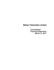 Financial Statements - Belize Telemedia Limited