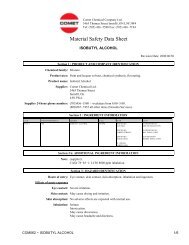 COM062 - ISOBUTYL ALCOHOL - Comet Chemical Company Ltd.